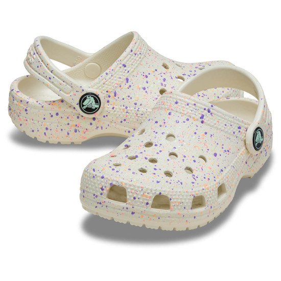 Crocs Kids' Classic Glow Paint Splatter Clog